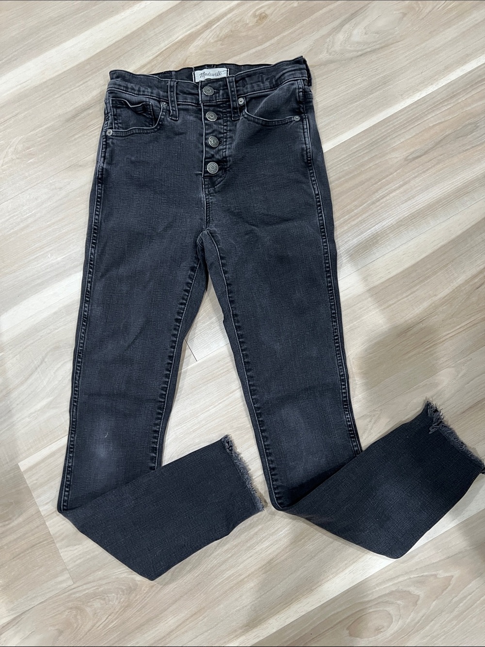 Madewell High-Rise Black Button-Fly Jeans